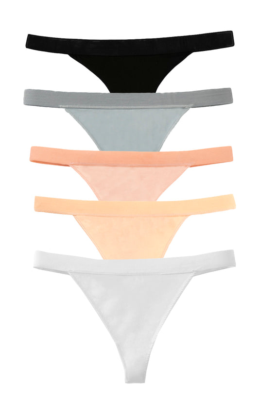 5-Рack Dipped Cotton Thong Elegance