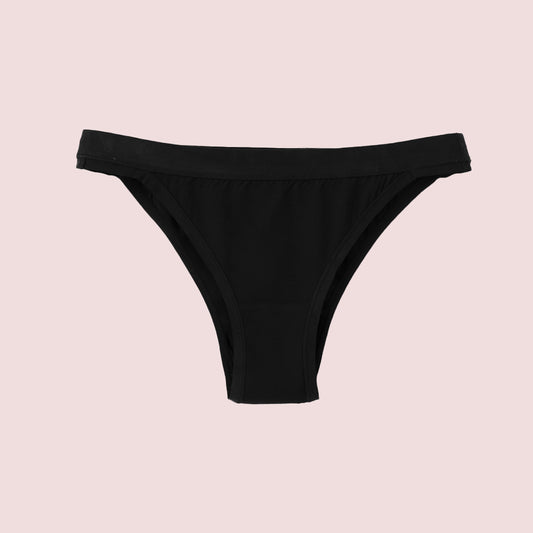 Middle Waisted Sport Cheeky Panties Black