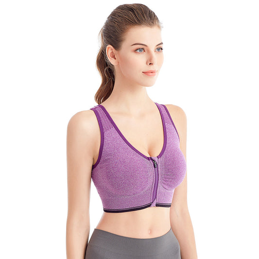 Purple Zipper Bra