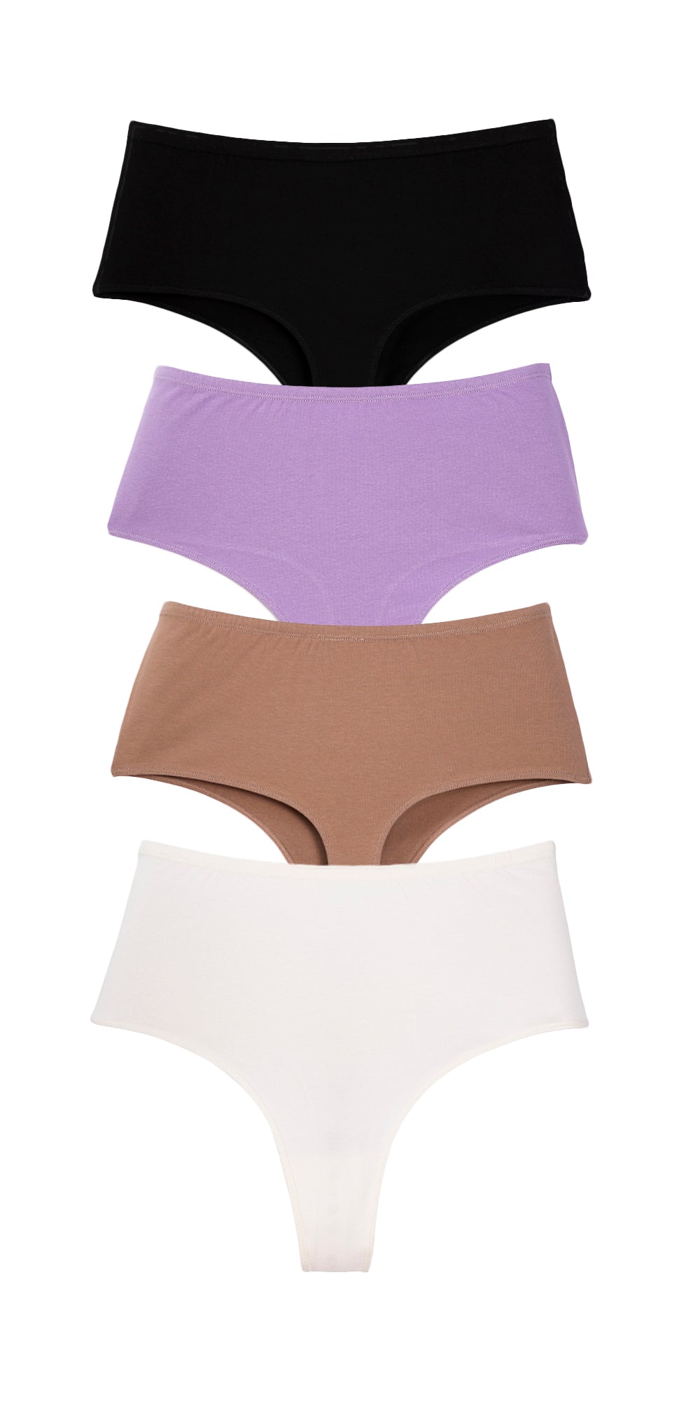 4-Рack High-Waisted Everyday Thongs Soft