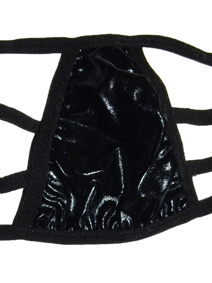 Shimmering Latex-Inspired Bra and Thong Set