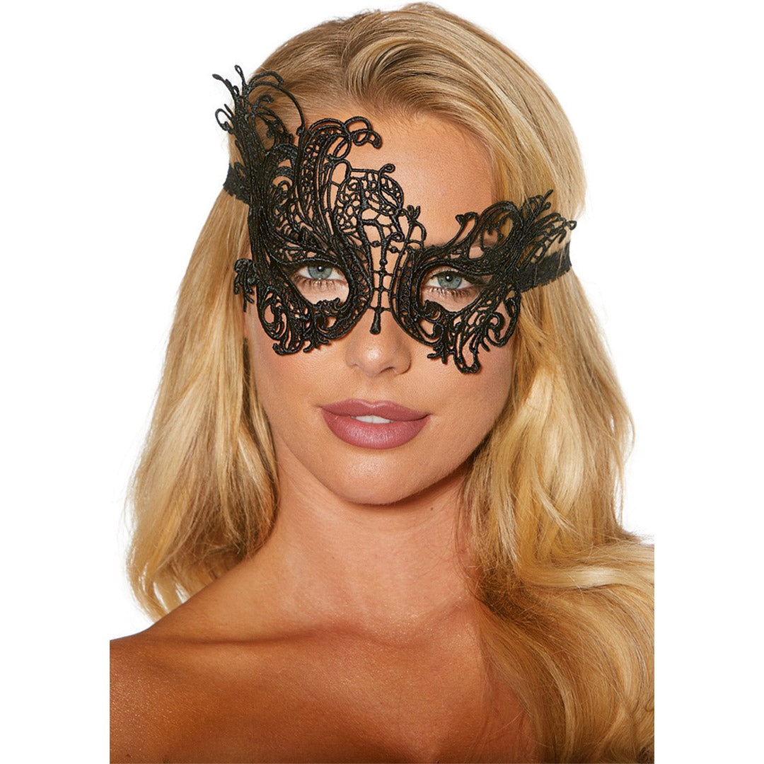 Lace Eye Mask with Elastic Ties