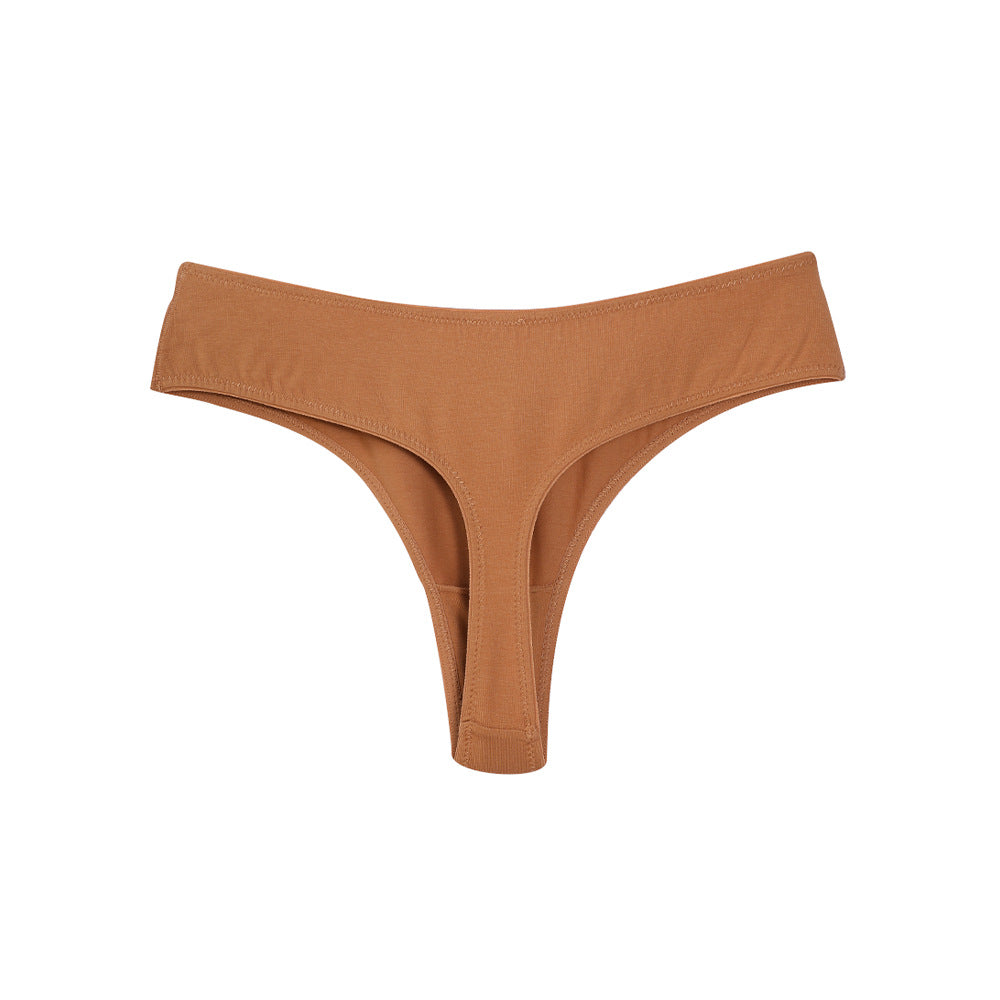 Everyday Cotton Thong Beige