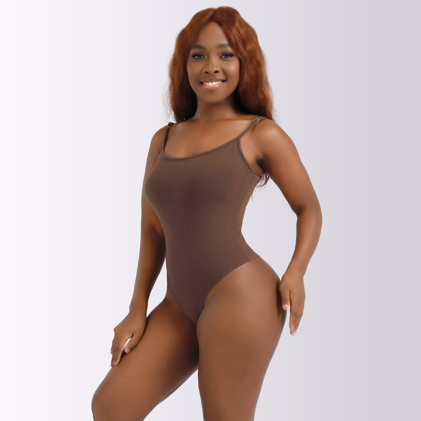 Brown Tank-style bodysuit