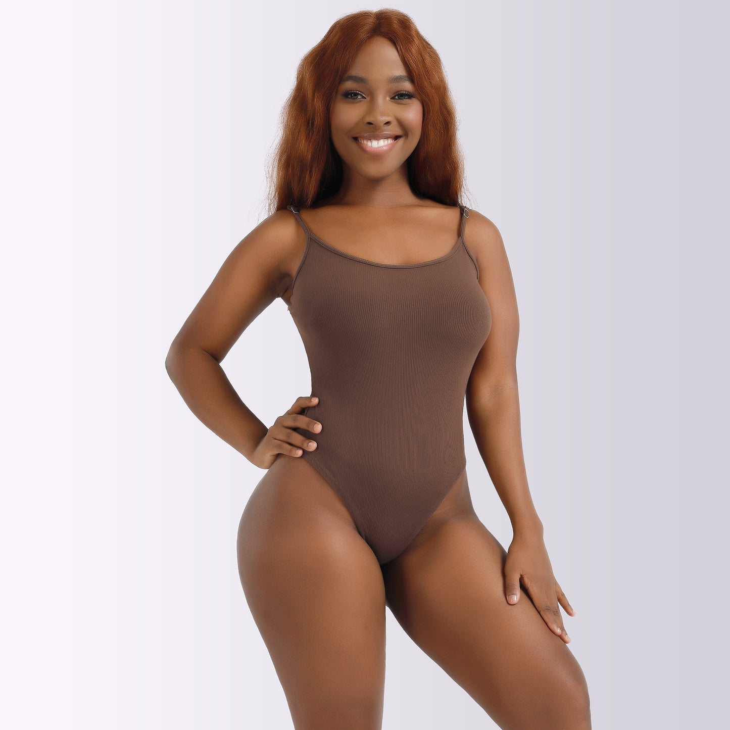 Brown Tank-style bodysuit