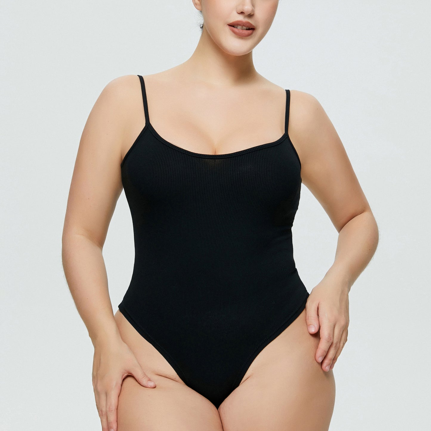 Brown Spaghetti Strap Bodysuit