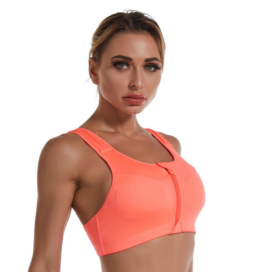 Orange Zip-Up Bra