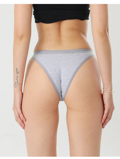 Middle Waisted Sport Cheeky Panties Gray