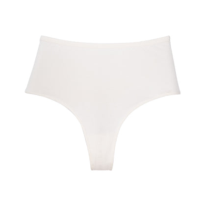 High-Waisted Everyday Thong White