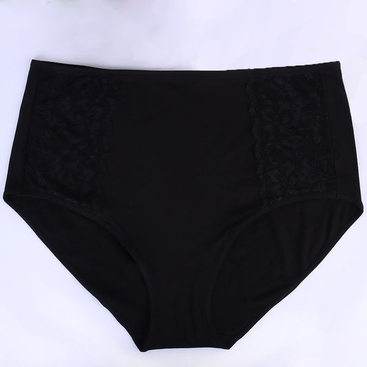 Classic Brief with lace Plus Size Black
