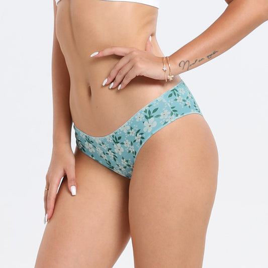 Aqua Blossom Bikini Briefs