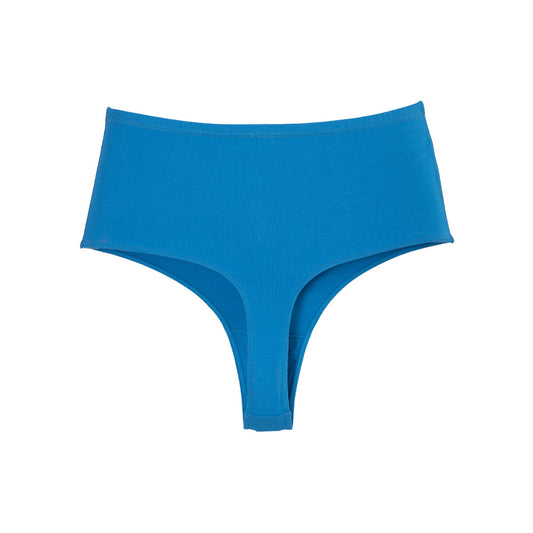 High-Waisted Everyday Thong Blue
