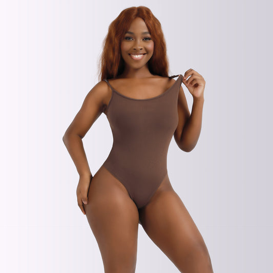 Brown Tank-style bodysuit