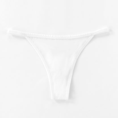 G-String Panties With Thin Straps White