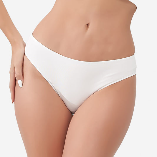 Smooth Low Waisted Bikini Panties White