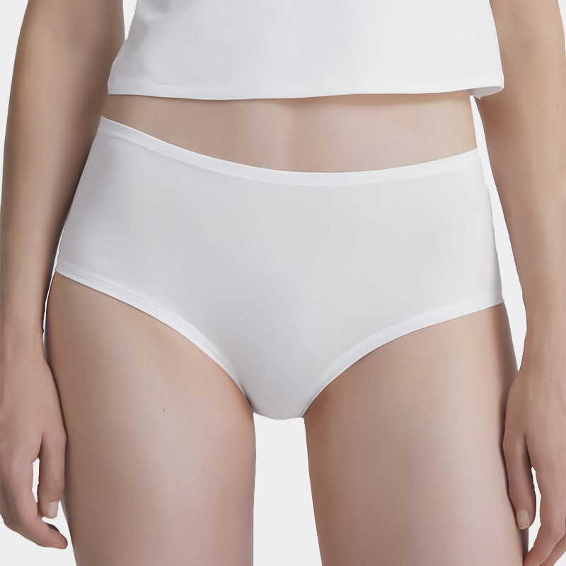 Soft Gray High-Waist Briefs