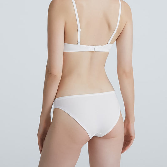 Low Waisted Bikini Panties White