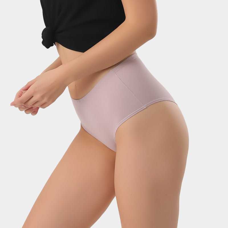 Soft Gray High-Waist Briefs