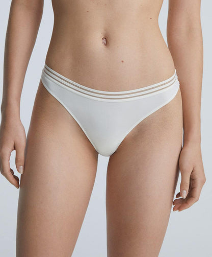 Beige High-Cut Briefs