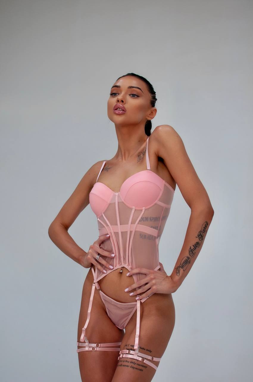 Storm Of Sensations (Pink Corset Set)