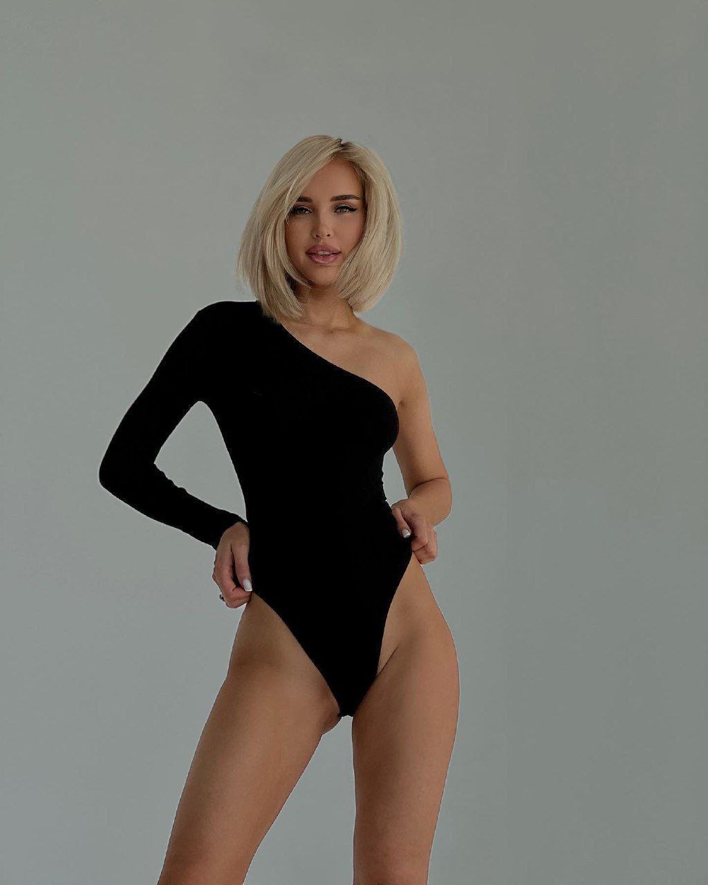 Viscose One-Shoulder Bodysuit