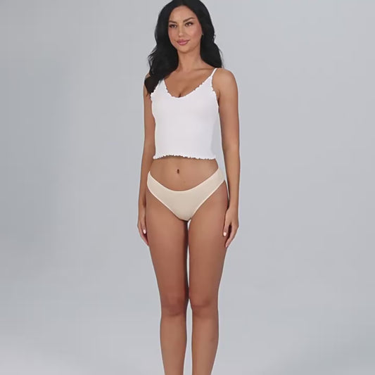 Brief Cotton Rieb Beige